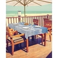 thumbnail image 2 of Outdoor Tablecloth with Umbrella Hole and Zipper Blue Sky Rectangle Outdoor Tablecloths 60x84 Waterproof Table Cloths Cloud Sunny Day Patio Table Cloth Cover for Outdoor Tables Picnic Garden, 2 of 6