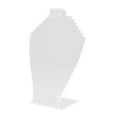 thumbnail image 2 of Necklace Chain Holder Display Stand Jewelry Earring Rack Marble Acrylic Base Transparent, 2 of 8