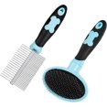 thumbnail image 1 of 2 pcs Dog Grooming Brush Comb Kit, 1 of 5