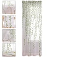 thumbnail image 2 of Ventana transparente con patrón de mimbre moderno, cortina transparente para ventana de privacidad para dormitorio, 2 of 7