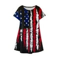 thumbnail image 5 of TAIAOJING Toddler Baby Girls Dress Independence Day For Children 4th Of July 3D Graphic Printed Girls Short Sleeve Kids Casual Soft Party Princess Dress, 5 of 5