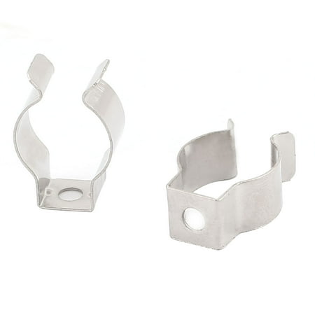 Light Stand Bracket Unique Bargains 2 x Silver Tone Stainless Steel T5 Fluorescent Light Lamp Bracket Stand Clip ()