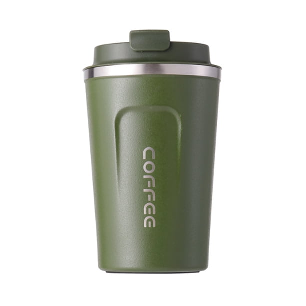 Injueey Taza de café de viaje Taza aislada portátil a prueba de fugas de acero inoxidable Utensilios de cocina ejercito verde Injueey HA7132-05B