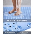 thumbnail image 4 of Yolife Extra Large Shower Mat 47.2"x31.5" - TPE Non-Slip Bath Mat/Suction Cups & Drain Holes, Heavy Duty for Shower Stall, Odor-Free,Light Blue, 4 of 8