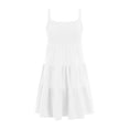 thumbnail image 3 of Glisme Fashion Girls Dresses Size 4-5 Y Toddler Summer Dress Casual Sleeveless Button Down Swing Flowy Tiered Midi With Pockets White Sundress For Girl, 3 of 4