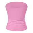 thumbnail image 5 of QGJZVUNL Sleeveless Womens Summer Tops Strapless Cropped Tube Tops Basic Backless Summer Clothes Size S, 5 of 7