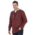 thumbnail image 2 of Gioberti Men's Removable Hoodie Plaid Checkered Flannel Button Down Shirt, 2 of 4