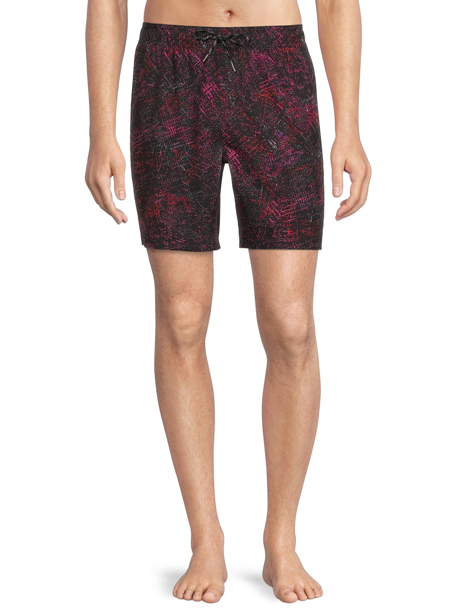 Men's & Big Men's 7" Boxer Brief Lined Swim Trunks with Stretch