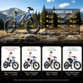 thumbnail image 2 of SUNTIBYE K10 Electric Bike 1000W, 48V 15Ah, 20" Fat Tire Ebike, 28MPH, E-Mountain Bike UL2849,Blue, 2 of 10