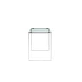 thumbnail image 4 of Benjara Elen 47 Inch Desk, Rectangular Tempered Glass, White Powder Coated Metal, 4 of 5