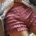 thumbnail image 2 of UAMVSH Pajama Shorts for Women Summer Trendy Layered Bloomer Ladies Sleep Shorts Elastic Waist Ruffle Lace Hem Lounge Pj Bottoms, 2 of 3