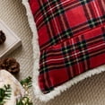 thumbnail image 6 of Hometravel Christmas Plaid Cushion Cover, Brushed Fabric Sofa Pillow Case, Red Green White Pattern for Bedroom and Living Room Decor, 6 of 6