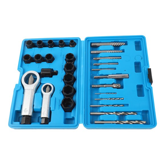 Extractor 28Pcs Damaged Nut Screw Remover Set Broken Nut Bolt Extractor Rust Nut Screw Removal Tools Kit Stuck Nut Bolts Extractor
