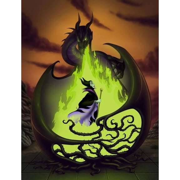 Villain Diamond Art Painting Kits, Diamond Art, Full Drill 5d Diamond Dots Kits Gem Art for Adults Wall Home Decor(12"x16")