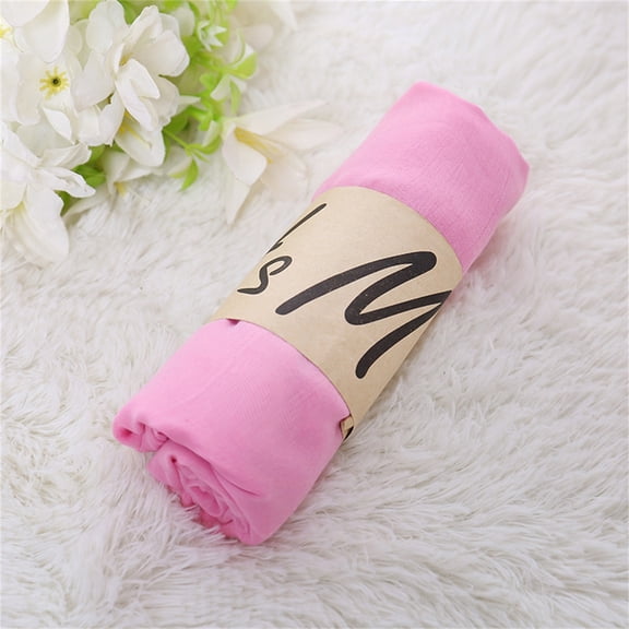 HuangHuanChen Chiffon Scarf for Women Autumn And Winter Solid Color Mixed Cotton Scarf Outdoor Sun Beach Towel Carpet Scarf Gift Scarf Scarf for Women