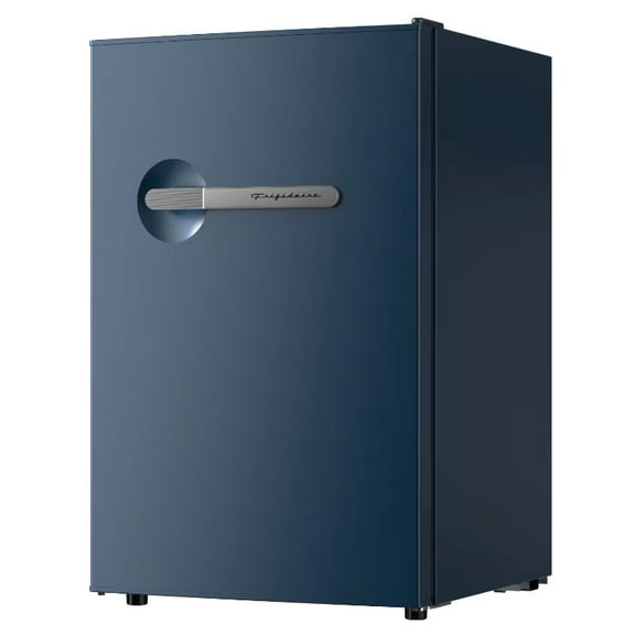 Frigidaire 4.5 cu. ft. retro compact fridge built-in side bottle opener W: 21.65" x L: 22.24" X H: 32.91" (Azure)