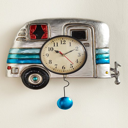 Retro Camper Decor AccentsPendulum Wall ClockCamper