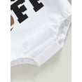 thumbnail image 5 of ZAXARRA Infant Baby Sweatshirt Rompers Cute Rugby Letter Print Long Sleeve Pullovert Jumpsuit for Newborn Fall Clothes, 5 of 5