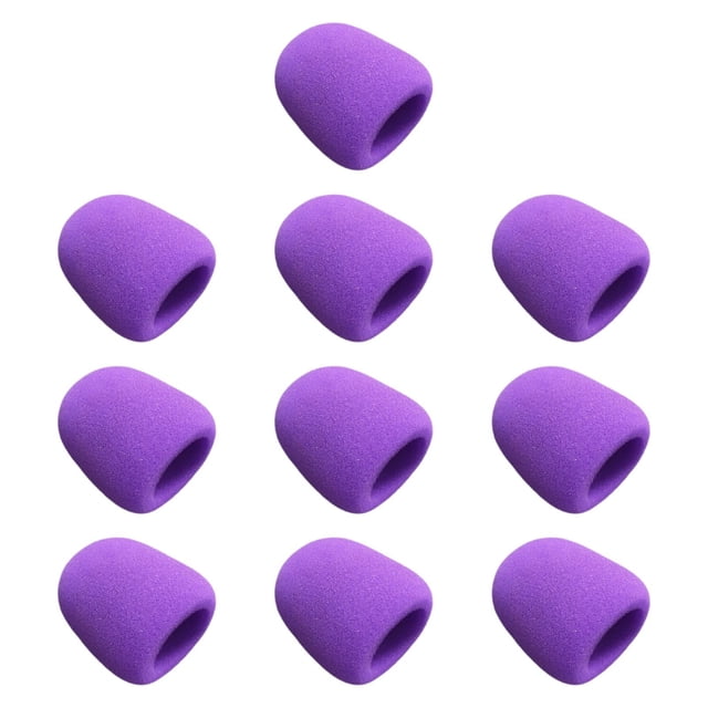 funtasica 10Pcs Handheld Microphone Cover Sturdy for Speeches Conference Rooms Parties