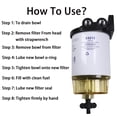thumbnail image 2 of Separador de agua con filtro de combustible para motor fueraborda marino, 2 of 7