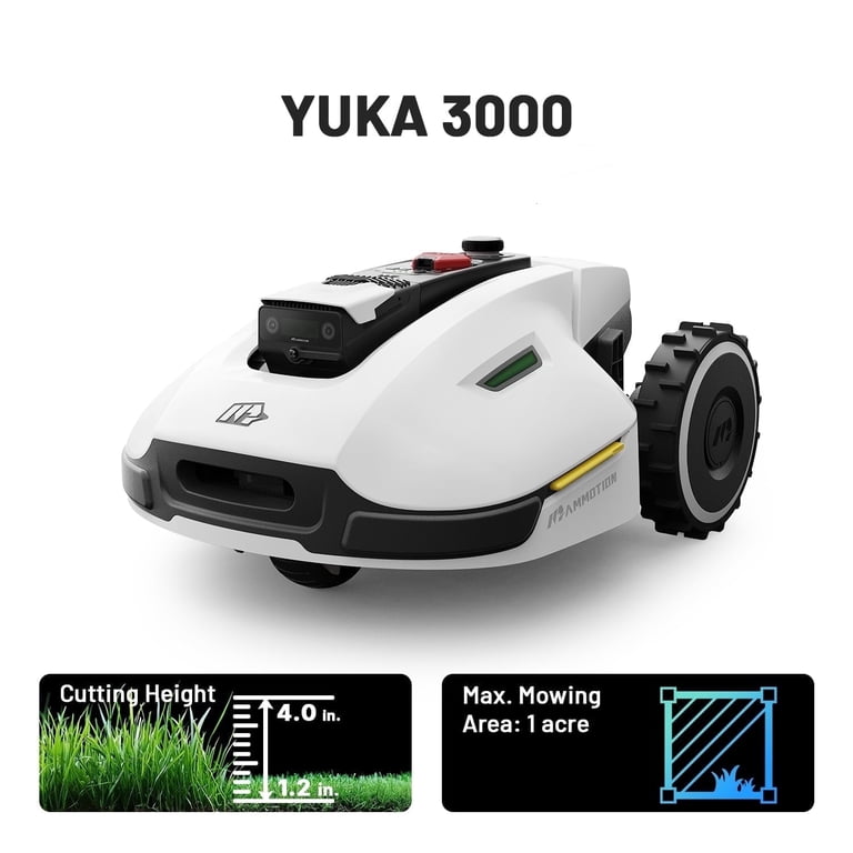 Mammotion 2025 Version YUKA 3000 Robot Lawn Mower,Auto Mapping, AI