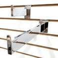 thumbnail image 2 of 12" Slatwall Rectangular Tube Straight Arm Faceout Hook, Chrome, 2 Pack, 2 of 4