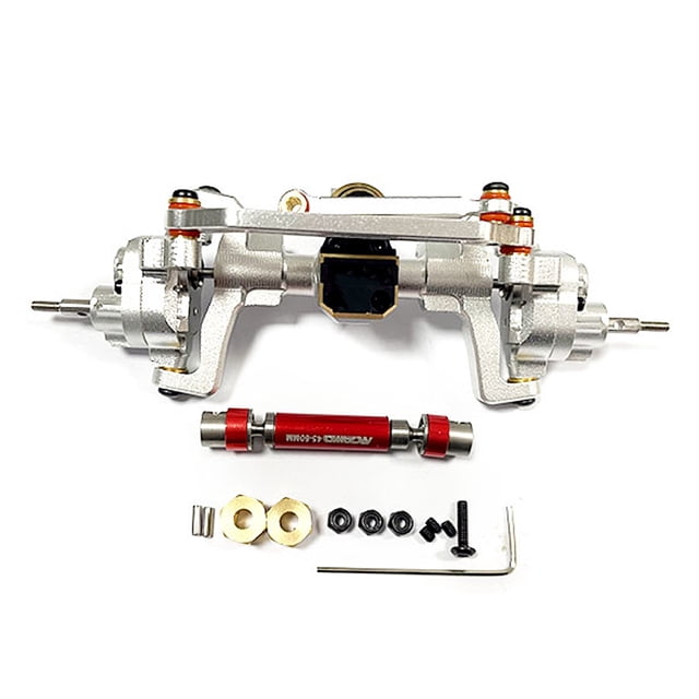Eje Delantero y Trasero Bewildely para 1/24 ECX Barrage Plata