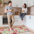 thumbnail image 5 of Kitchen Mats for Floor Kitchen Rugs Sets of 2 Non Slip Washable Brown Coffee Kitchen Rugs Anti Fatigue 47x17 Inch and 29x17, 5 of 6