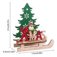 thumbnail image 3 of sweethay 1 unidad de adornos navideños de madera de Noel, decoración navideña para el hogar 2020, decoración navideña, regalos de Navidad, Kits de decoración para fiestas Cervatillo L, 3 of 6