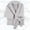 Silver, variant on Superior Waffle Weave Cotton Unisex Adult Bath Robe, Cream, Extra Large