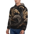 thumbnail image 3 of Naloa Vintage Metal Dragon Men's Casual Hooded Collar Drawstring Hoodies Pullover Sweatshirts Casual Long Sleeve Shirts-4X-Large, 3 of 7