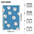 thumbnail image 2 of FORMRS 1-Subject Spiral Notebook 8" x 5" College Ruled 60 Refillable Sheet A5 Hard Cover, Baseballs Pattern, 2 of 7