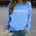 thumbnail image 2 of Babysbule Womens Hoodless Sweatshirt Fashion Women's Casual Long Sleeve Round Neck Letter Printed Ladies Sweatshirt Tops Blouse, 2 of 4