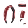 thumbnail image 3 of Unique Bargains 1 Pc Grace Stripe Pattern Wide Cross Knot Headbands for Women Wine Red, 3 of 6