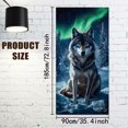 thumbnail image 2 of 1 Pc Snow Wolf Theme Polyester Door Cover 72.83"x35.43" Wolf Sitting in Snow Backdrop Banner Door Porch Sign Photography Background, 2 of 7