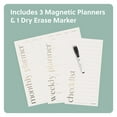 thumbnail image 2 of U Brands 3-Piece Vinyl Magnetic Dry Erase Calendar Planner Set with Marker, 2 of 9