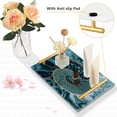 thumbnail image 4 of Iauyy Modern Square Bathroom Tray with Handles - Acrylic & Aluminum Alloy Vanity Countertop Organizer ，Shell Of The Stone Mautilus, 4 of 7