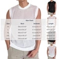 thumbnail image 3 of Kalauyu Sleeveless Hollow Mesh Knit Tank Tops for Men Round Neck Perforated Breathable Casual Summer Beach Tops, 3 of 5