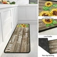 thumbnail image 4 of Sunflower Kitchen Rugs Set 2 Pieces Non Skid Kitchen Floor Rug and Mat Absorbent Microfiber Standing Area Mat for Farmhouse Bedroom Doormat 17"x48"+17"x24", 4 of 6