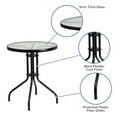 thumbnail image 2 of 23.75'' Round Tempered Glass Metal Table, 2 of 9