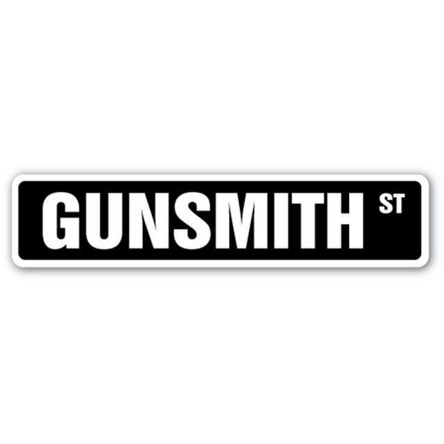 SignMission SS-730-GUNSMITH 7 x 30 in. Gunsmith Street Sign - Rifle Shotgun Pistol Gun Range