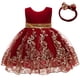 thumbnail image 3 of Vestido CMMCHAAH para niñas, Navidad, color burdeos, de 2 a 3 años, 3 of 5