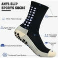 thumbnail image 6 of VEGCOO Men’s Grip Socks, 4 Pairs Anti slip Soccer Socks, Grip Basketball Yoga Football Socks(Black), 6 of 7