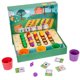 thumbnail image 1 of 1 juego de tazas de madera para clasificar y reconocer colores de frutas y verduras de granja, 1 of 7