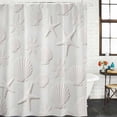 thumbnail image 2 of Ocean Starfish Seashell Bathroom Shower Curtains with 12 Hooks Waterproof Shower Curtain for Stalls and Bathtubs Summer Marine Life Floral White Decorative Bathroom Privacy Curtain 60x72 Inches, 2 of 9