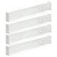 thumbnail image 1 of Separador de cajones mDesign, extensible Dresser Ligne, paquete de 4 unidades, blanco, 1 of 8