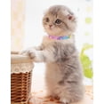 thumbnail image 2 of Mumup 1Pack Suede Breakaway Cat Collar with Sparkling Rhinestones & Bell - Soft Adjustable Safe Release Kitten CollaCats, 2 of 7