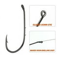thumbnail image 3 of Dr.Fish 100 Pack Fishing Octopus Hook Live Bait Hook Black Nickel Sharp Offset Surf Fishing Catfish Bass Fishing Hooks Texas Drop Shot Rig Carp Bluegill Tuna Freshwater Saltwater #8-10/0, 3 of 7