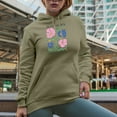 thumbnail image 2 of Slow Down and Soak It Up, Botanical Boho Flowers Art Merch Gift, Sand Hooded Sweatshirt or Hoodie, Large, 2 of 5
