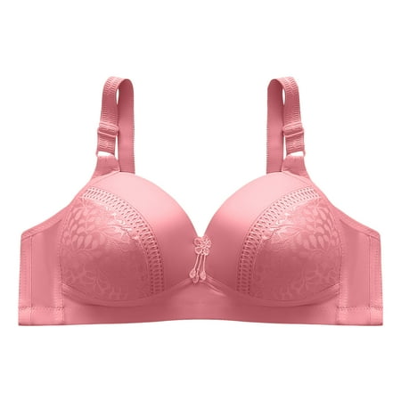 

AIEOTT Wirefree Bras for Women Plus Size Adjustable Shoulder Straps Lace Bra Wirefreee Extra-Elastic Bra Active Yoga Sports Bras 42D-48D Summer Savings Clearance